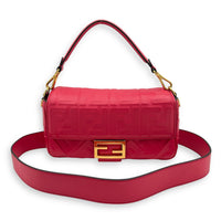 Baguette Shoulder Bag Pink in Calfskin, Gold hardware