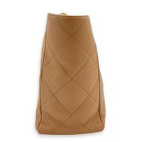 CC Tote Bag Beige in Calfskin, Gold hardware