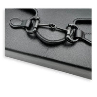 Horsebit 1955 Shoulder Bag Mini Black in Calfskin, Black hardware
