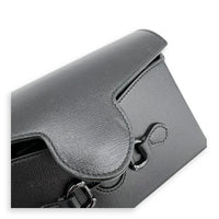Horsebit 1955 Shoulder Bag Mini Black in Calfskin, Black hardware