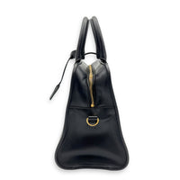 Cabas Top Handle Bag Black in Calfskin, Gold hardware
