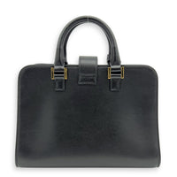 Cabas Top Handle Bag Black in Calfskin, Gold hardware