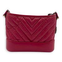 Gabrielle Small Pink Shoulder Bag in Calfskin, Mixed hardware