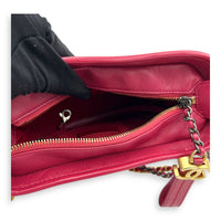 Gabrielle Small Pink Shoulder Bag in Calfskin, Mixed hardware