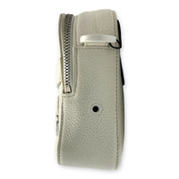 x Daniel Arsham Safari White Shoulder Bag in Calfskin, Silver hardware