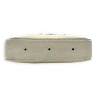 x Daniel Arsham Safari White Shoulder Bag in Calfskin, Silver hardware