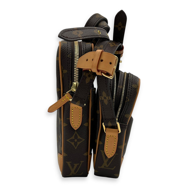 Game On Paname Set Brown Crossbody Bag in Monogram Coated Canvas, Gold hardware