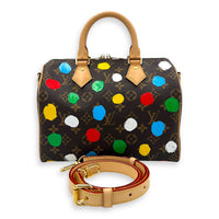 Speedy Bandouliere 25 Brown Top Handle Bag in Monogram Coated Canvas, Gold hardware