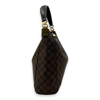 Portobello Shoulder Bag Brown in Coated Canvas, Gold hardware