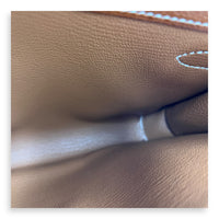 Kelly Brown Clutch in FAUBOURG BARENIA, Palladium hardware
