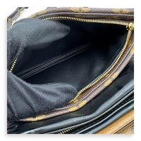 Pochette Shoulder Bag Brown in Coated Canvas, Gold hardware