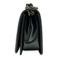 Boy Shoulder Bag Mini Silver in Patent Leather, Ruthenium hardware