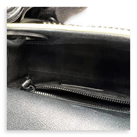 Lady Dior Top Handle Bag Mini White in Calfskin, MATTE BLACK hardware