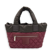 Coco Cocoon Tote Bag Black in Nylon, Silver hardware