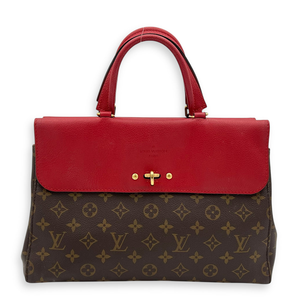 Venus Top Handle Bag Brown in Monogram Coated Canvas, Gold hardware