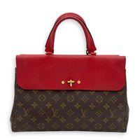 Venus Top Handle Bag Brown in Monogram Coated Canvas, Gold hardware