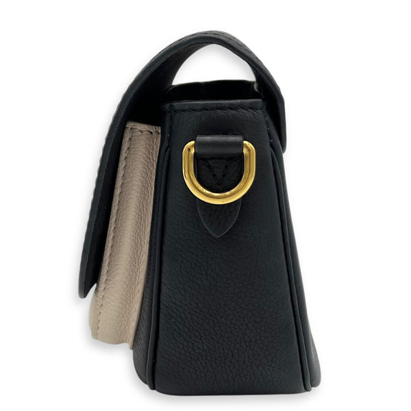 Lock Me Tender Shoulder Bag Black in Calfskin, Gold hardware