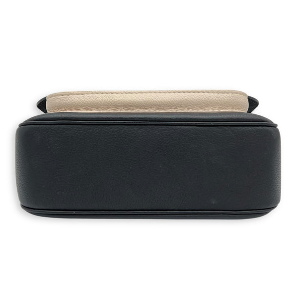Lock Me Tender Shoulder Bag Black in Calfskin, Gold hardware