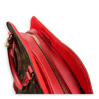 Alma Top Handle Bag B'N'B Brown in Monogram Coated Canvas, Gold hardware