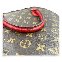 Alma Top Handle Bag B'N'B Brown in Monogram Coated Canvas, Gold hardware