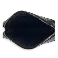 Trio Messenger Black in Monogram Coated Canvas, Silver hardware