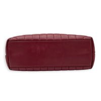 Loulou Shoulder Bag Red in Calfskin, Silver hardware