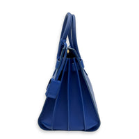 Sac de Jour Top Handle Bag Blue in Calfskin, Gold hardware