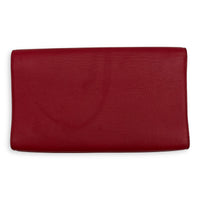 YSL Red Clutch in Calfskin, Gold hardware
