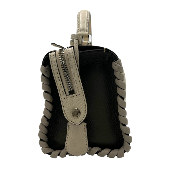 Lei Selleria Top Handle Bag Beige in Calfskin, Silver hardware