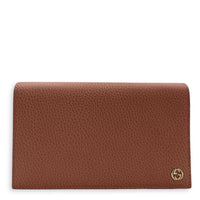 GG Wallet On Chain Pink in Calfskin, Gold hardware