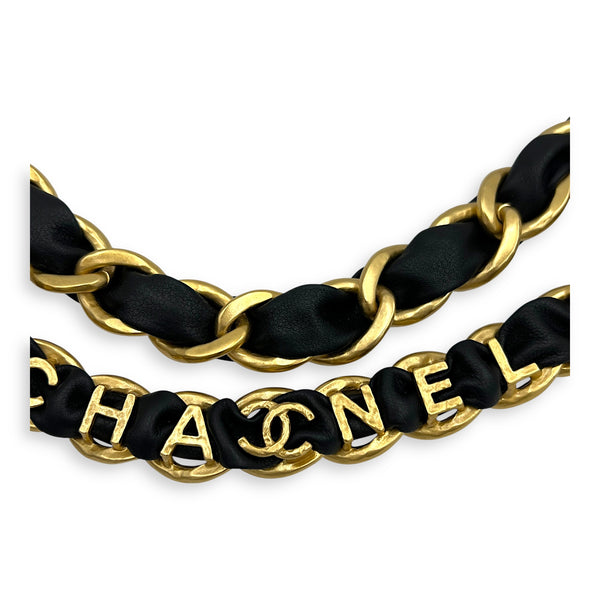 Black Belt in Lambskin, Gold hardware