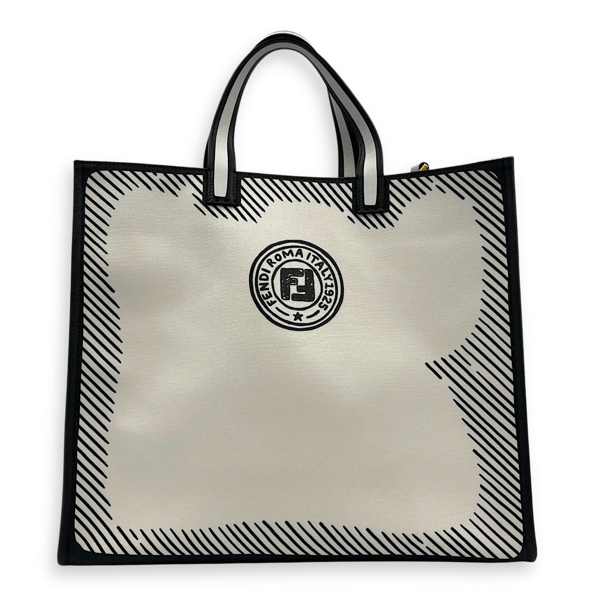 Logo Tote Bag Multi-colour in Calfskin, Gold hardware
