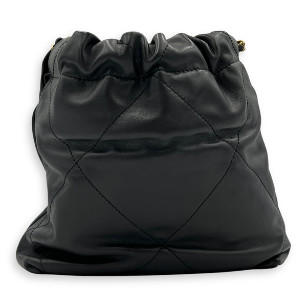22 Tote Crossbody Bag Grey in Lambskin, Gold hardware
