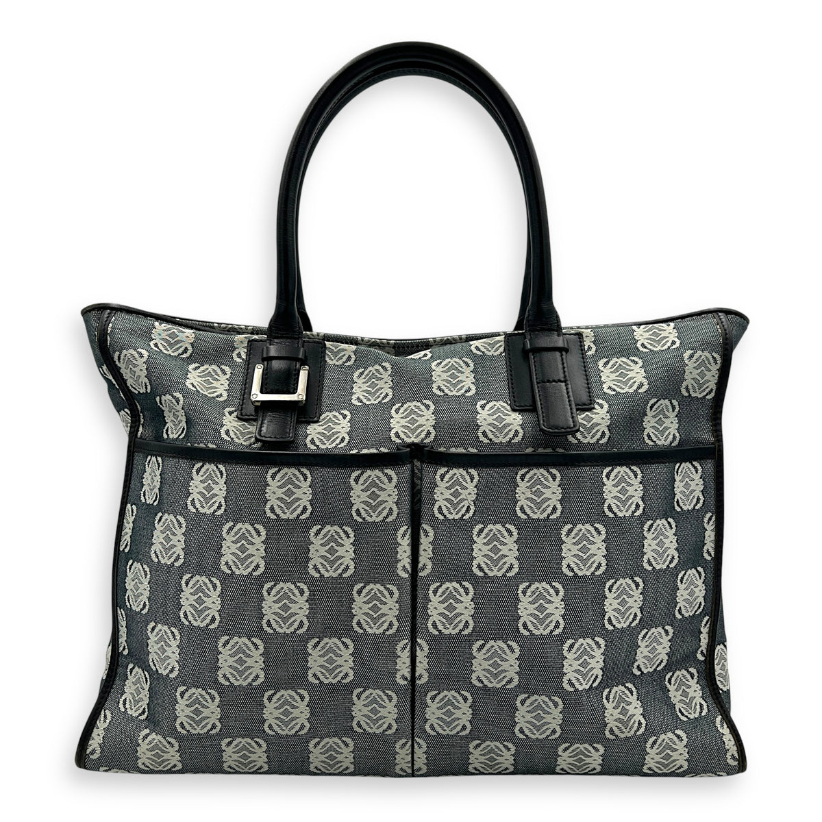 Anagram Top Handle Bag Silver in Canvas, Silver hardware