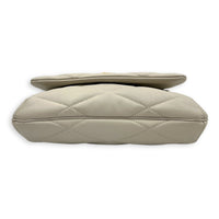 Le 57 Shoulder Bag White in Lambskin, Gold hardware