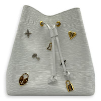 NeoNoe MM Love Lock Bucket Bag in Epi Leather, Mixed hardware