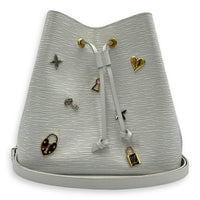 NeoNoe MM Love Lock Bucket Bag in Epi Leather, Mixed hardware