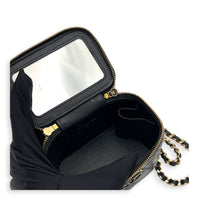 23P CC Mini Black Vanity Bag in Lambskin, Gold hardware