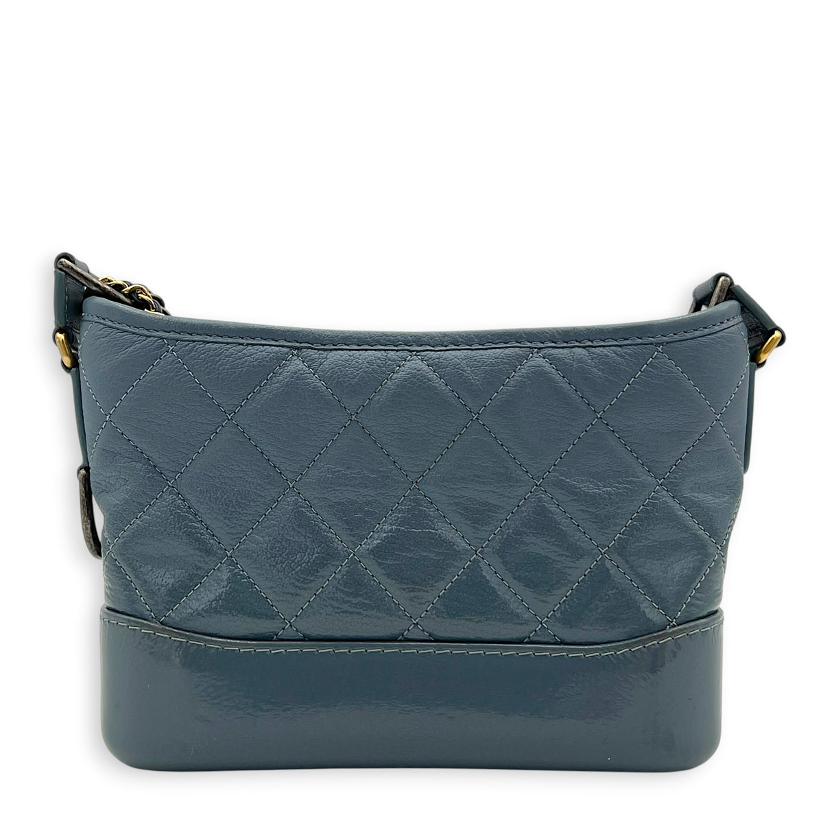 Gabrielle Shoulder Bag Blue in Calfskin, Mixed hardware