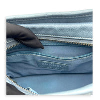 Gabrielle Shoulder Bag Blue in Calfskin, Mixed hardware