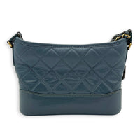 Gabrielle Shoulder Bag Blue in Calfskin, Mixed hardware