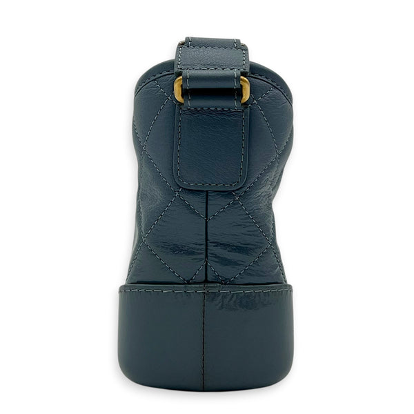 Gabrielle Shoulder Bag Blue in Calfskin, Mixed hardware
