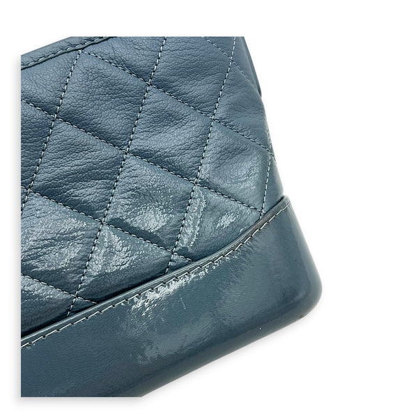 Gabrielle Shoulder Bag Blue in Calfskin, Mixed hardware