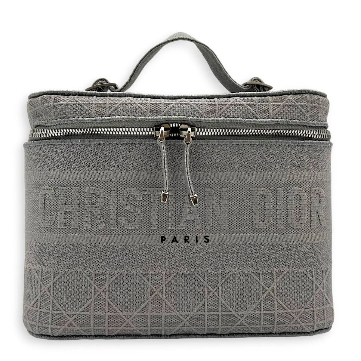 D-Lite Vanity Bag Grey in Canvas, Silver hardware
