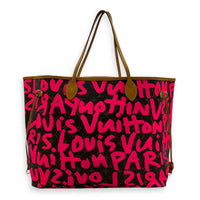 Neverfull Grafitti Tote Bag GM Brown in Monogram Coated Canvas, Gold hardware