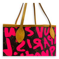 Neverfull Grafitti Tote Bag GM Brown in Monogram Coated Canvas, Gold hardware