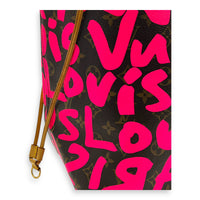 Neverfull Grafitti Tote Bag GM Brown in Monogram Coated Canvas, Gold hardware