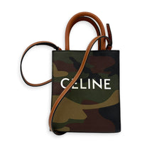 Cabas Top Handle Bag Vertical Multi-colour in Coated Canvas, Gold hardware