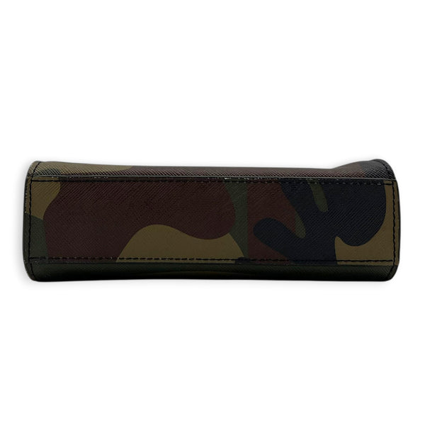 Cabas Top Handle Bag Vertical Multi-colour in Coated Canvas, Gold hardware