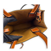 Cabas Top Handle Bag Vertical Multi-colour in Coated Canvas, Gold hardware
